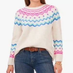 Vince Camuto Fair Isle Patterned Sweater